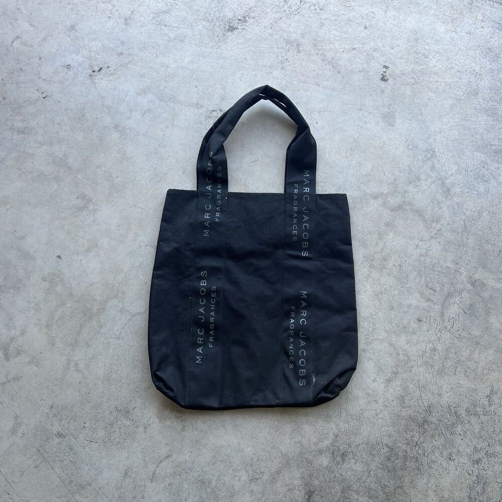 Marc Jacobs Black Canvas Tote Bag Purse Handbag